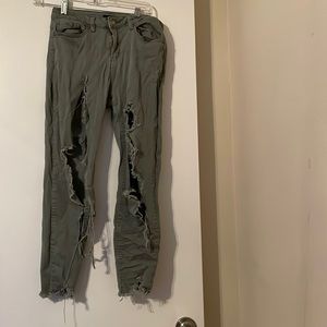 Angel kiss ankle skinny ripped jeans